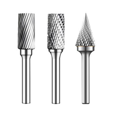 Tungsten Carbide Burr 1/4 Shank for Metal Deburring 4-25mm Head