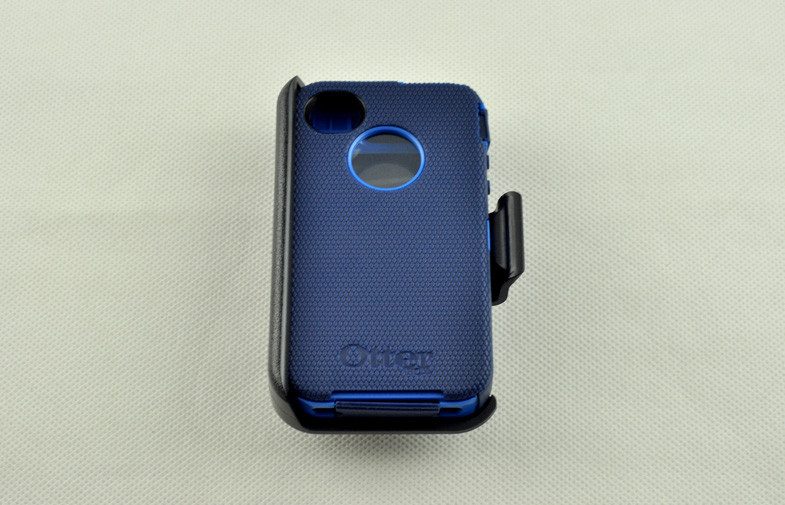 3 Layers TPU Iphone 4 Hard Shell Case Ocean Blue For Outer Box Covers
