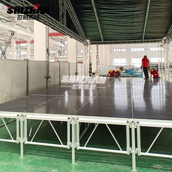 plataforma portátil del piso de la etapa de cristal de aluminio del concierto de rock del 1.22*1.22m
