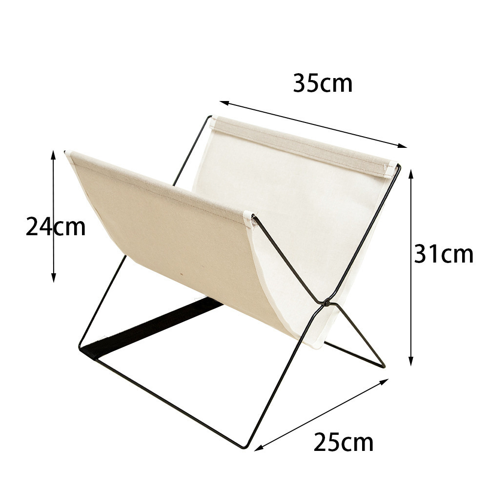 35CM Modern Magazine Holder With Sturdy Metal Frame And Fabric Lining