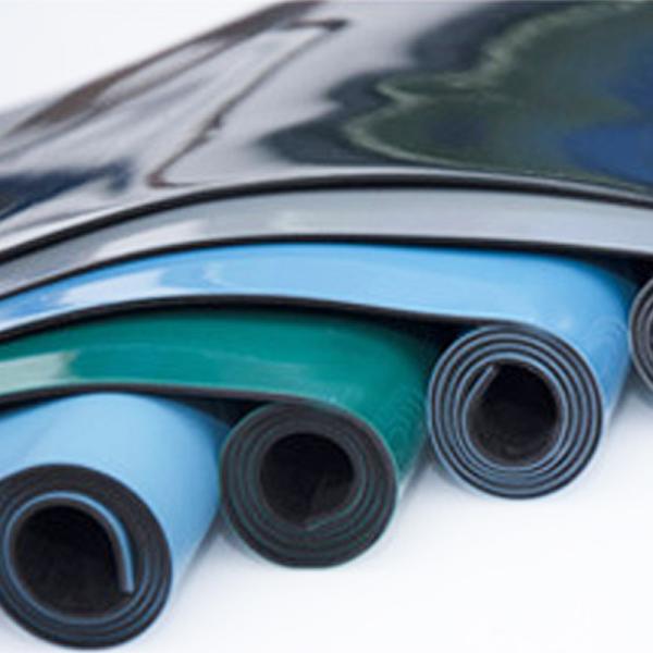 Long Lasting Vinyl ESD Antistatic PVC Floor Mat Customized Size Blue Color