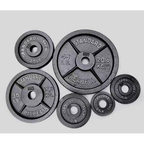 Acero hierro pesas libres gimnasio ejercicio de acondicionamiento físico 5LB 10LB 25LB 35LB 45LB