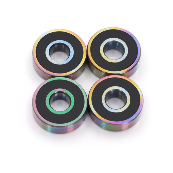 Plated Longboard Skateboard Wheel Bearings 2.2x0.8cm Corrosion Protection