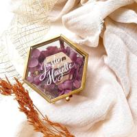 Caja de almacenamiento de joyas hexagonal de vidrio de invernadero