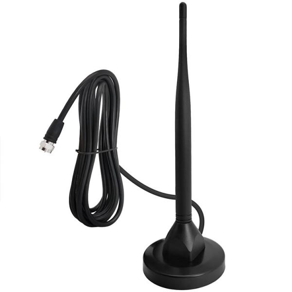 Strong Magnetic Base Amplified TV Antenna 1-2dBi Copper Alloy Whip