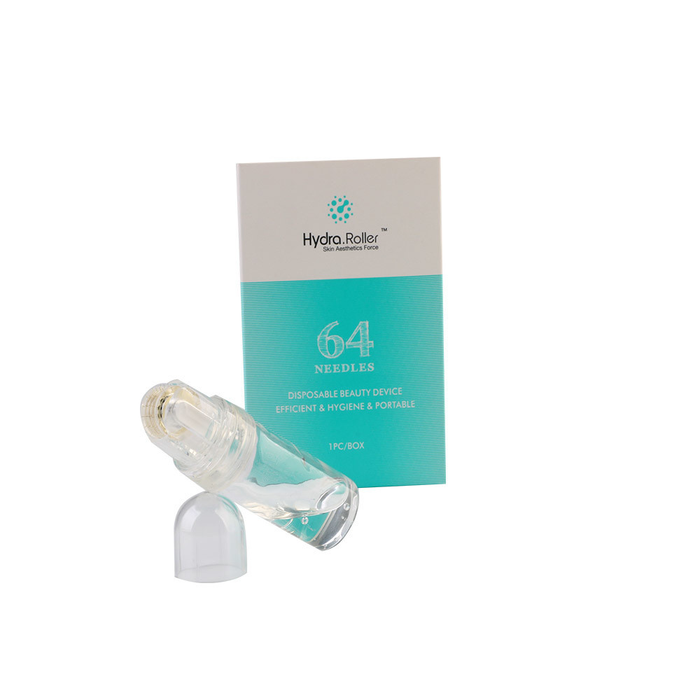 CE Approved 64 Gold Tips Hydra Microneedle Titanium Derma Roller for Hyaluronic Acid