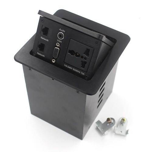 Electrical Pop Up Mains Sockets Silver Panel 250 Voltage Max CE Certificate