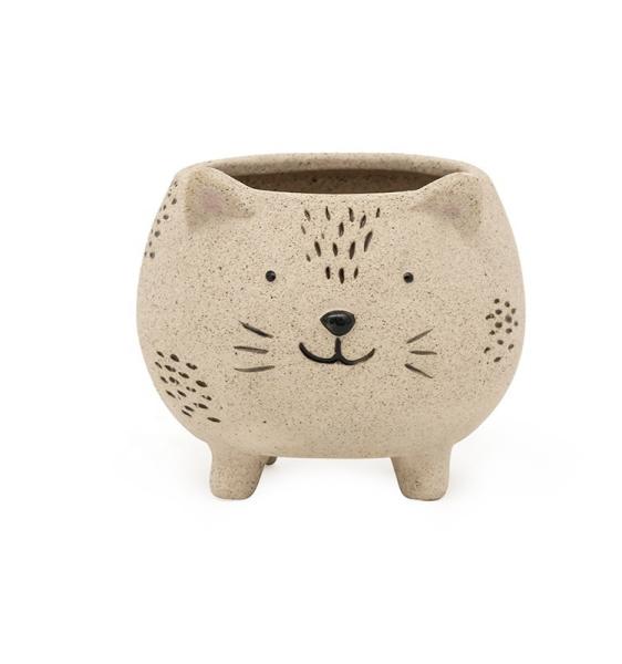 Unique Kitten Cat Flower Succulent Pot in Pottery Clay Ceramic Wholesale Hot Sale Lovely Instagram 3D Flower/succulent Pots