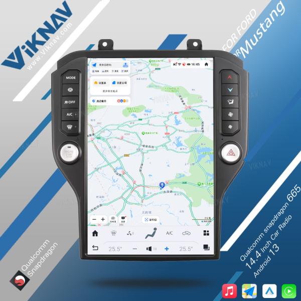 Viknav 14.4 Inch Touch Screen Car Radio For Ford Mustang 2015-2022 Multimedia Player Head Unit GPS Nagivation Auto Stereo