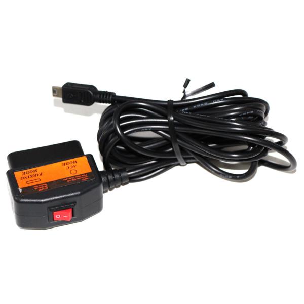 OBD2 12V to 5V 充電ケーブル（DVRドライブレコーダー用スイッチ付き）
