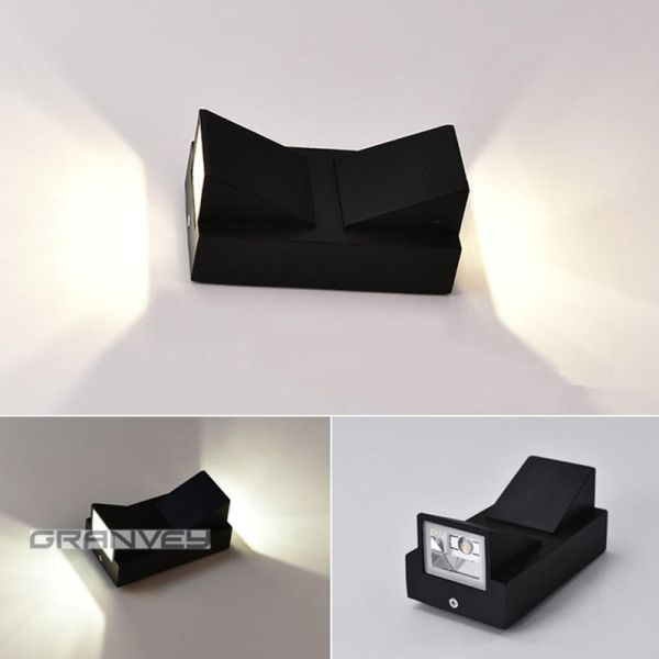 Dual Heads 6W Up And Down Outside Wall Lights , LED Garden Wall Lights IP65