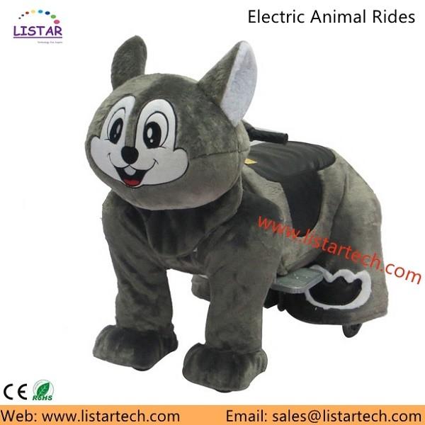 Animal Rider Kiddie Plush Ride, Coin Operated Walking Animal Coin Operated Kiddie Rides
