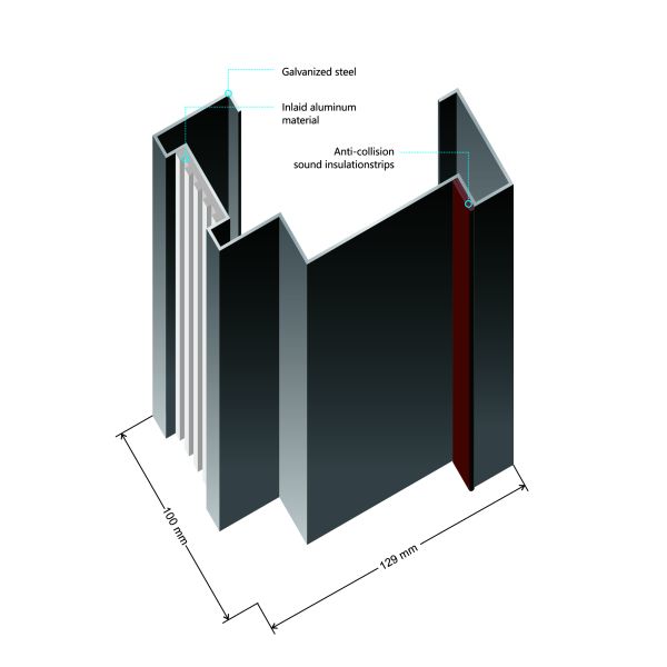 Modern Optional Handle Steel Security Entry Door for Front Entry