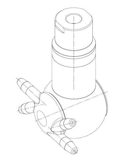 Управляемая реактивная боевая часть шарика 360° брызг Sus316 8MM гигиеническая роторная