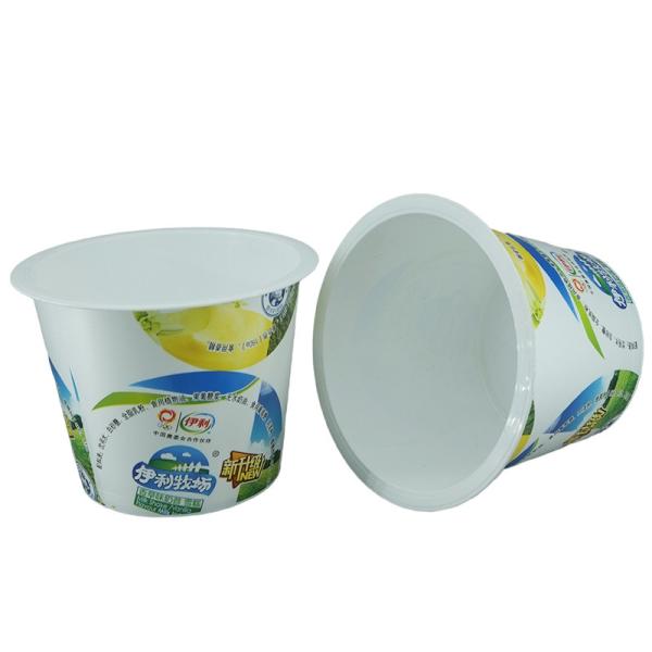 Impressão de taças de iogurte de plástico personalizado de qualidade alimentar Pp Cream Cup Embalagem descartável 2023