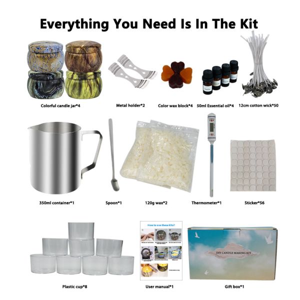 Large Scented Soy Candles Full Beginners Set Popular Luxury Set