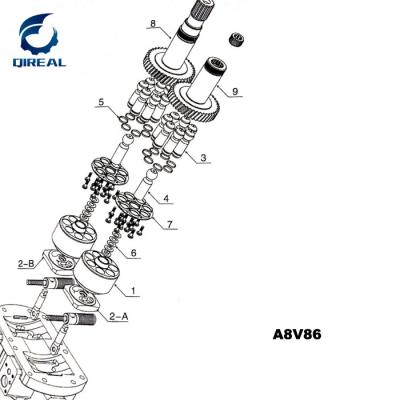 Части гидронасоса A8V55 A8V86 A8V107 нагнетают набор