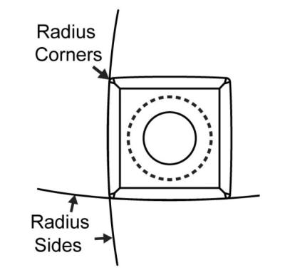 15x15x2.5-30°R150 Woodworking Carbide Indexable Inserts Square Radius Shape