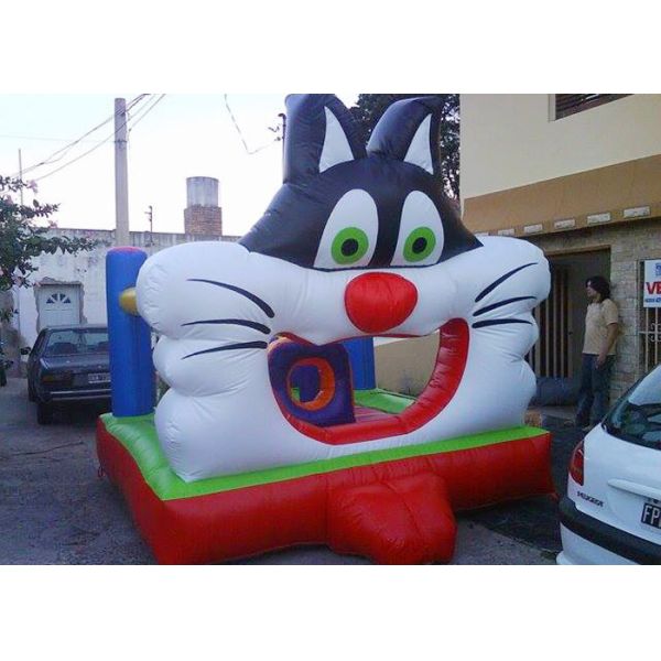 普及した Moonwalk の跳ね上がりの家の Inflatables の大きい 3D 設計猫
