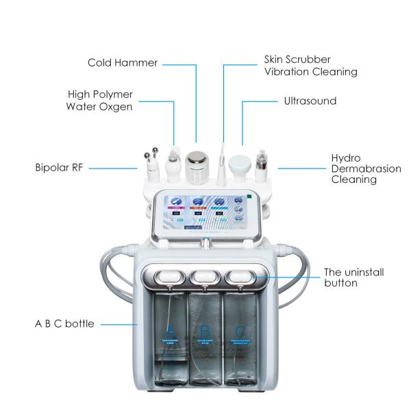 Hottest Hydro Facial cleaning machine Nubway 6 handle skin whitening shrink pores hydro dermabrasion machine big sale