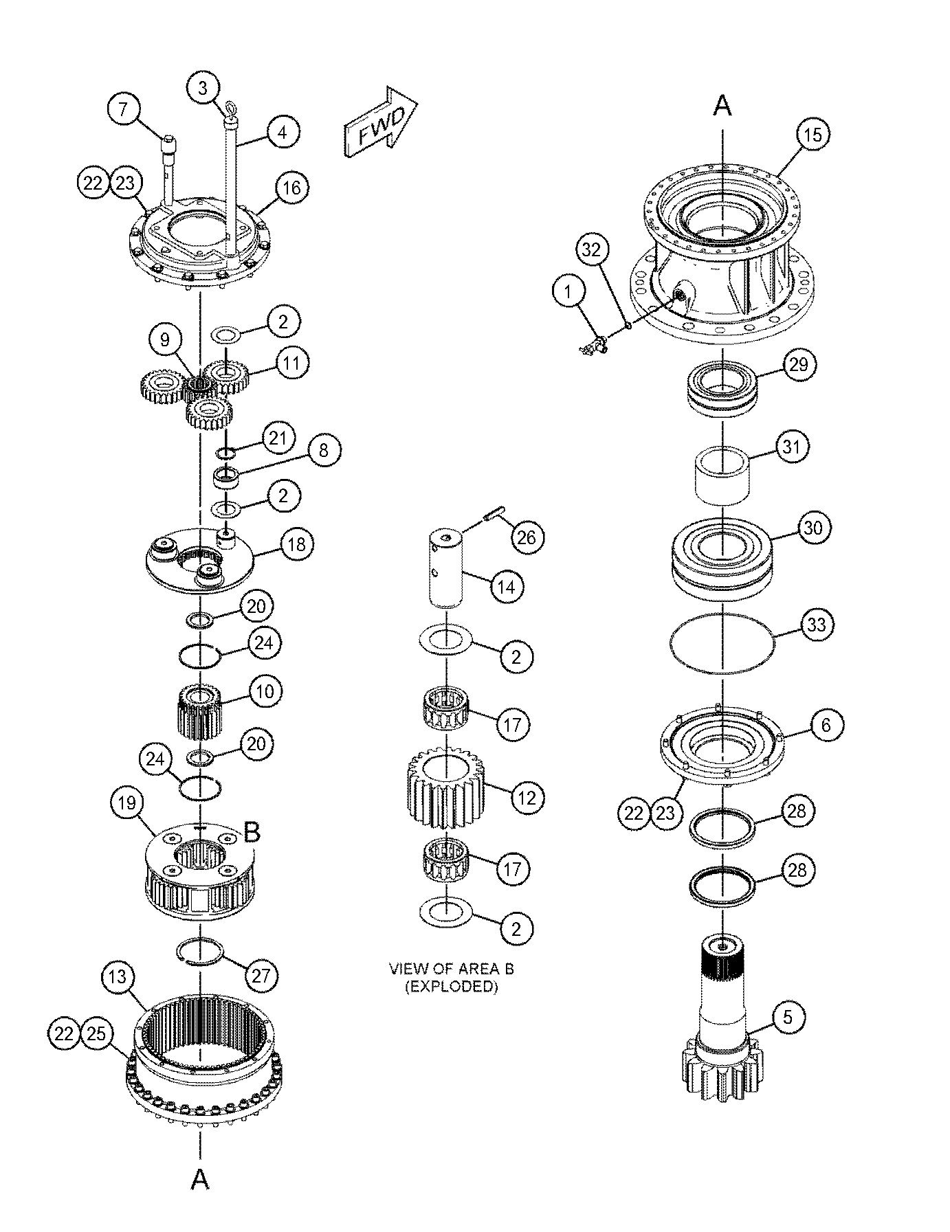 418-7154 4187154 E330D2 Excavator Swing Gear Box E330D2 E330D2 E330F E326D2 Swing Drive