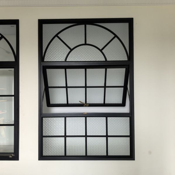Thermal Break French Style Alum Awning Window Stay Open Matte Black Frame Colors