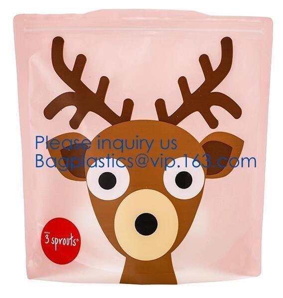 BPA Free Snack Airtight Food Grade Leakproof Fresh Freezer Reusable Silicone Food Preservation Storage pouch
