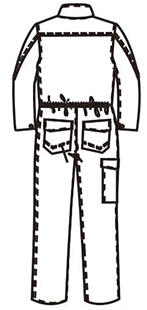 2 Way Brass Zipper Fire Retardant Workwear , 350gsm Flame Proof Overalls