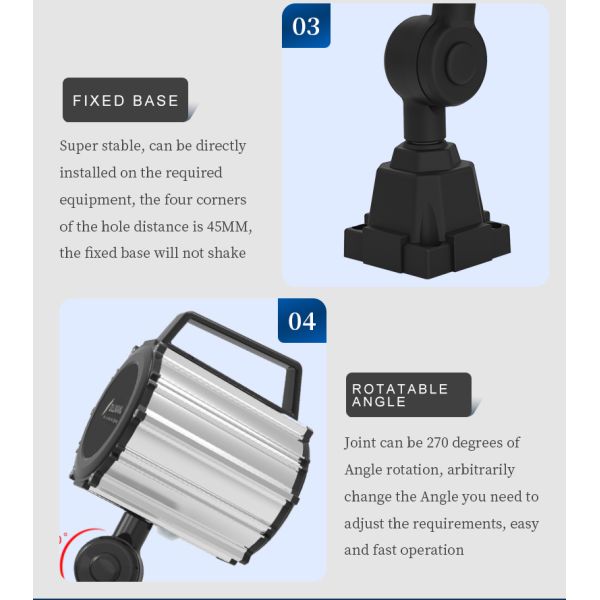 Luz LED para máquina herramienta a prueba de aceite IP65, DC 24V, a prueba de explosiones