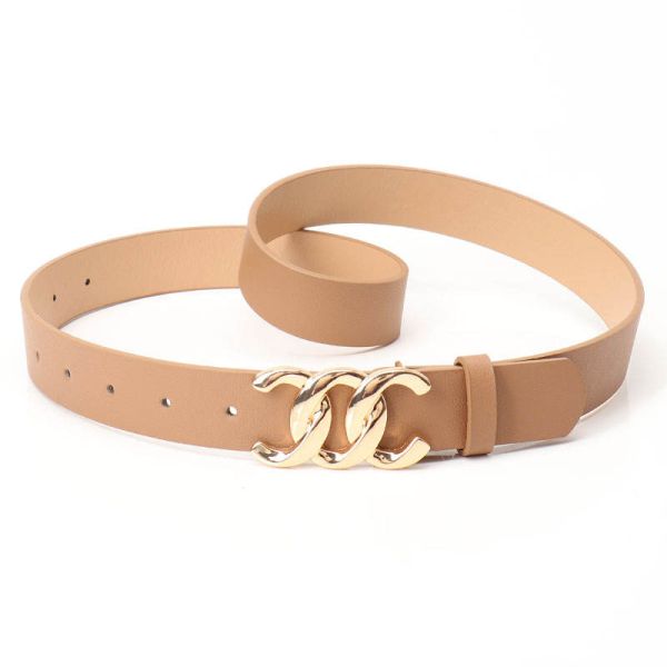 New Fashionable Thin Belt Multi-Color Women's Belts Twisted Gold Buckle Ladies Belt Faux Leather Adjustable for Jeans Dresses