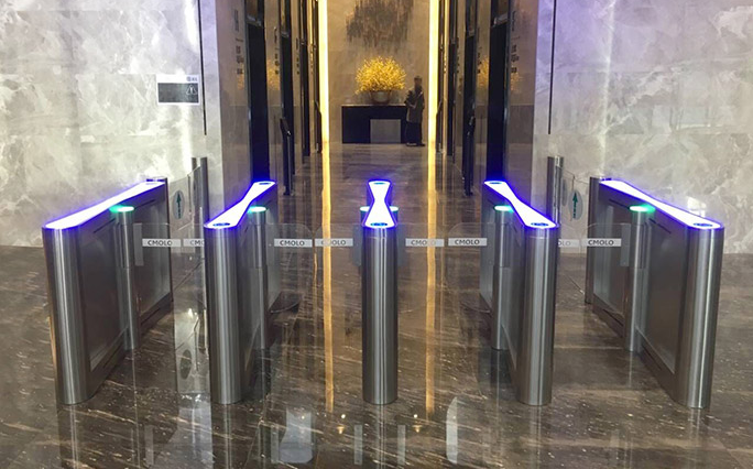 Visitor Registration QR Code And Facial Recognition Swing Gate Turnstile