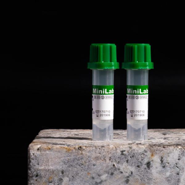 Blood Capillary Tube 0.25ml Lithium Heparin Green Top Tube