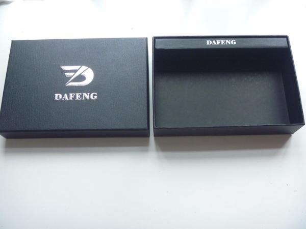 Personalised Leather Texture Paper Packaging Boxes With Silver Foil Embossing