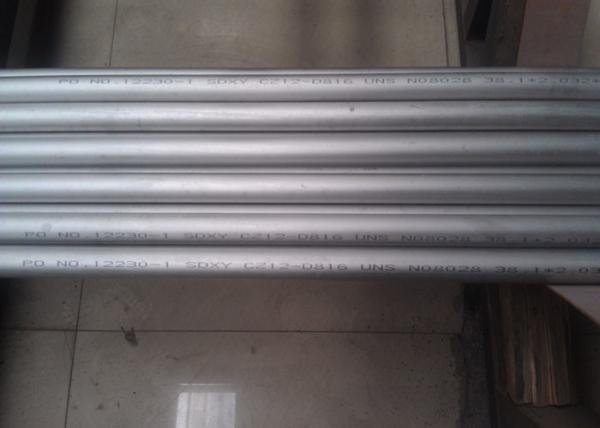 UNS N08028 Nickel Alloy Tube Alloy28 Seamless Nickel Pipe 38.1 * 2.11 * 7320mm