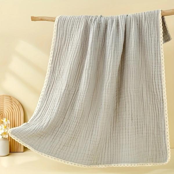 Soft Skin Friendly 100*100 cm Lightweight Gauze Blanket Cotton Gauze Throw Blanket