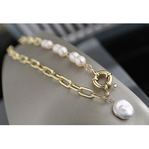 High Quality Natural Baroque Irregular Freshwater Baroque Pearl Necklace Jewelry Set Natural Baroque Pearl necklace