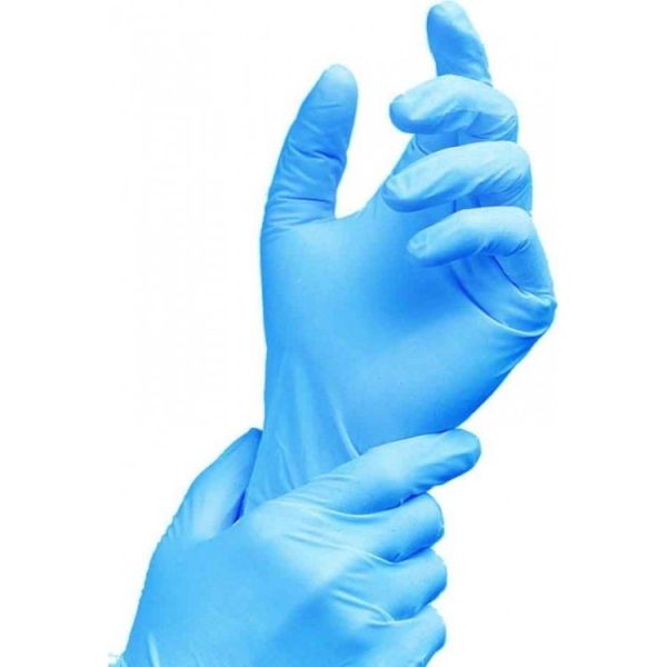 Blue Powder Free Work Biodegradable Nitrile And Latex Gloves