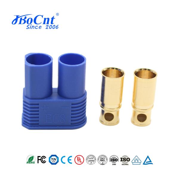 High Current EC8 8mm Bullet Connector Gold Plated Banana Plug Socket Female Male Connector