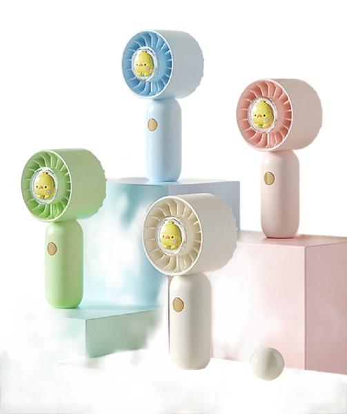 3速ポータブルファン ラニー 500mAh バッテリータイプC 急速充電 ホワイト/グリーン/ブルー/ピンク