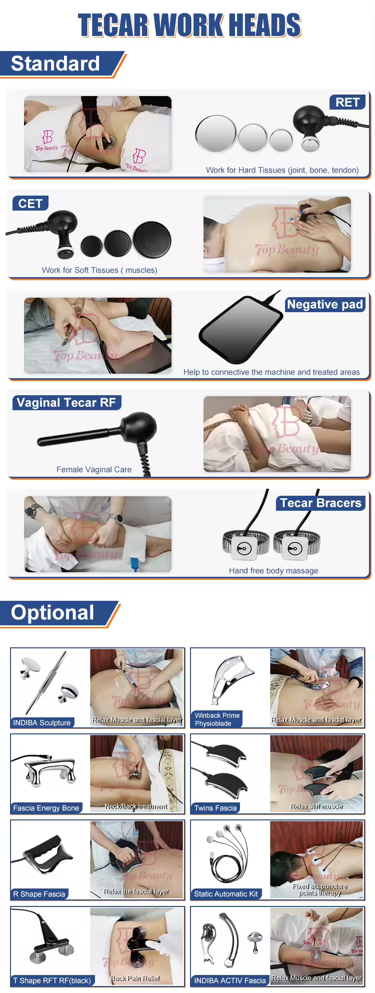 3 In 1 Tecar Diatermia Back Pain Relief 448k Indiba Radiofrecuency Ret Cet Rf Bracelet Vaginal Tightening Machine