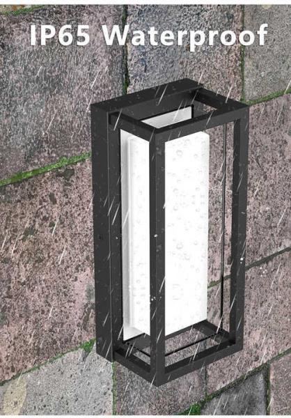 IP65 Modern Lantern Lamp 12 Inch Balcony Decor Garden Wall Lamp
