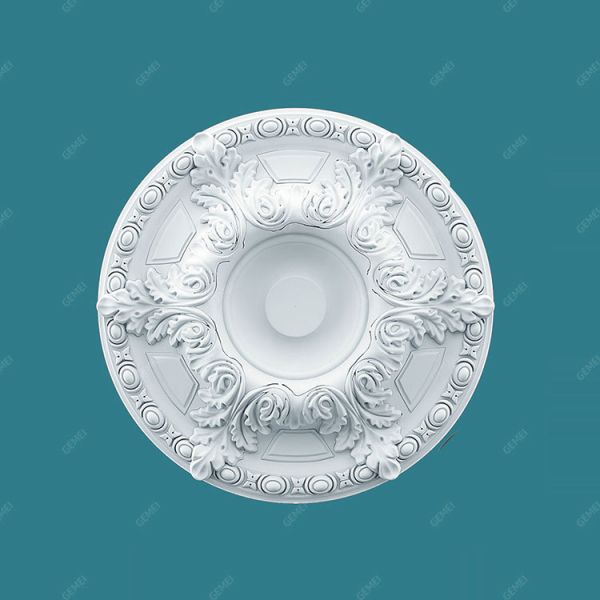 M-7161 Eco-Friendly Pu Rosettes Easily Paintable Art Ceiling Medallion Board
