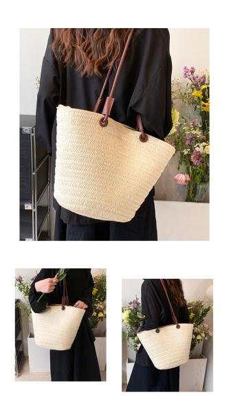 Crochet Straw Raffia Tote Bag Handmade Luxury Tote Handbag Beach Bag Handle Raffia Straw Bag Eco-Friendly New Design Crochet Tote Bag