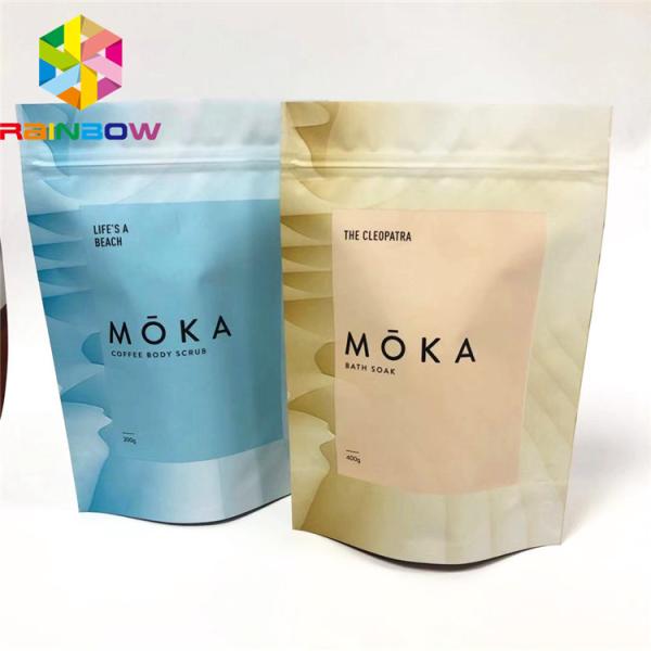 Lightweight Plastic Pouch Packaging , Food Grade Stand Up Bag For Cbd Body Scrub