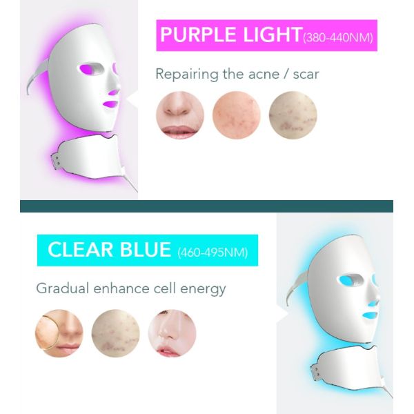 ABS OEM ODM Facial LED Mask Skin Wrinkle Removal