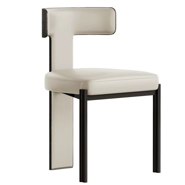 Italian Dining Chairs High-end Design Light Luxury Minimalist Coffee Shop Solid Wood Dining Table Chairs