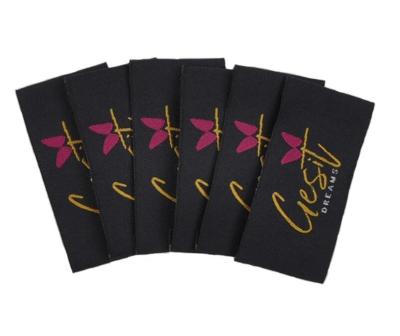 Adhesive Iron On Woven Labels For Clothing T - Shirt OEM / ODM Design