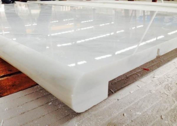 Bancadas de pedra de mármore orientais Precut, bancada de mármore branca da cozinha