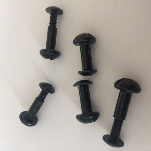 Black Zinc Plated Steel Binding Barrels and Screws