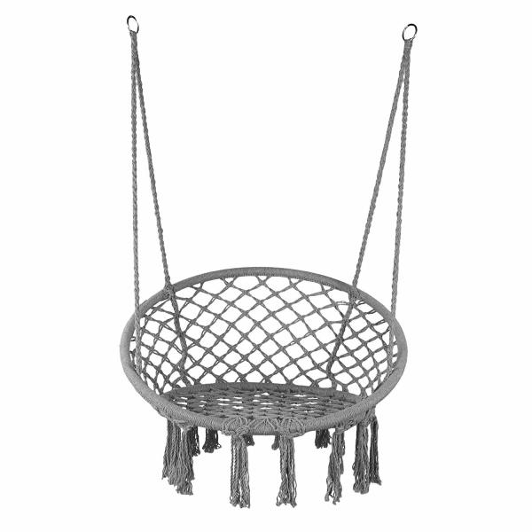 Hand Woven Camping Hanging Chair Macrame Modern Cotton Rope Swing Chair